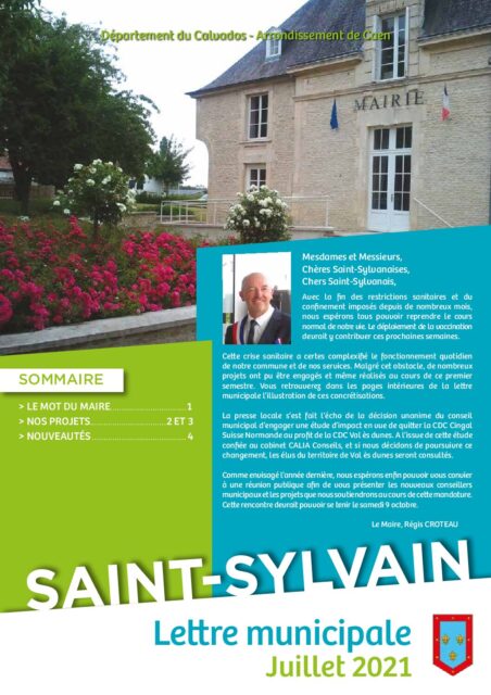 Lettre municipale – Juillet 2021